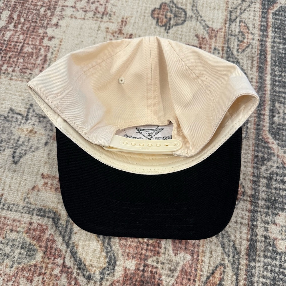 Trendy and Tipsy Social Club Martini Snapback Trucker Hat, Cream and Black - Picture 2 of 2